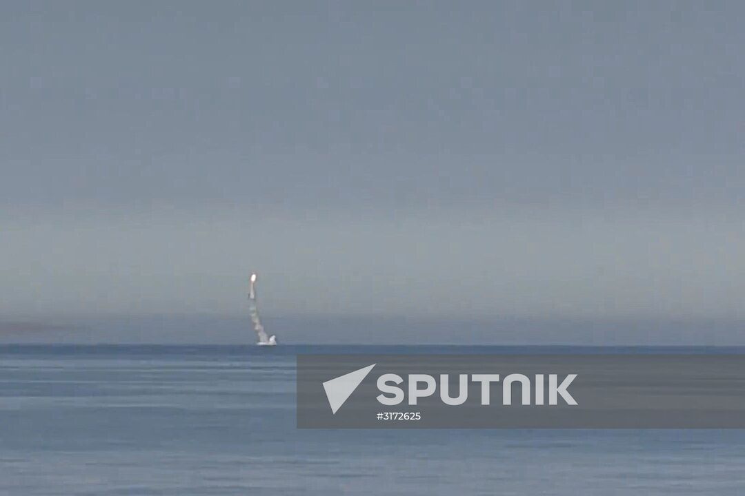 Northern Fleet's nuclear submarine Severodvinsk launches Kalibr cruise missile
