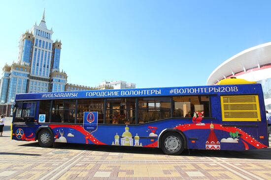 2018 FIFA World Cup branded bus unveiled in Saransk