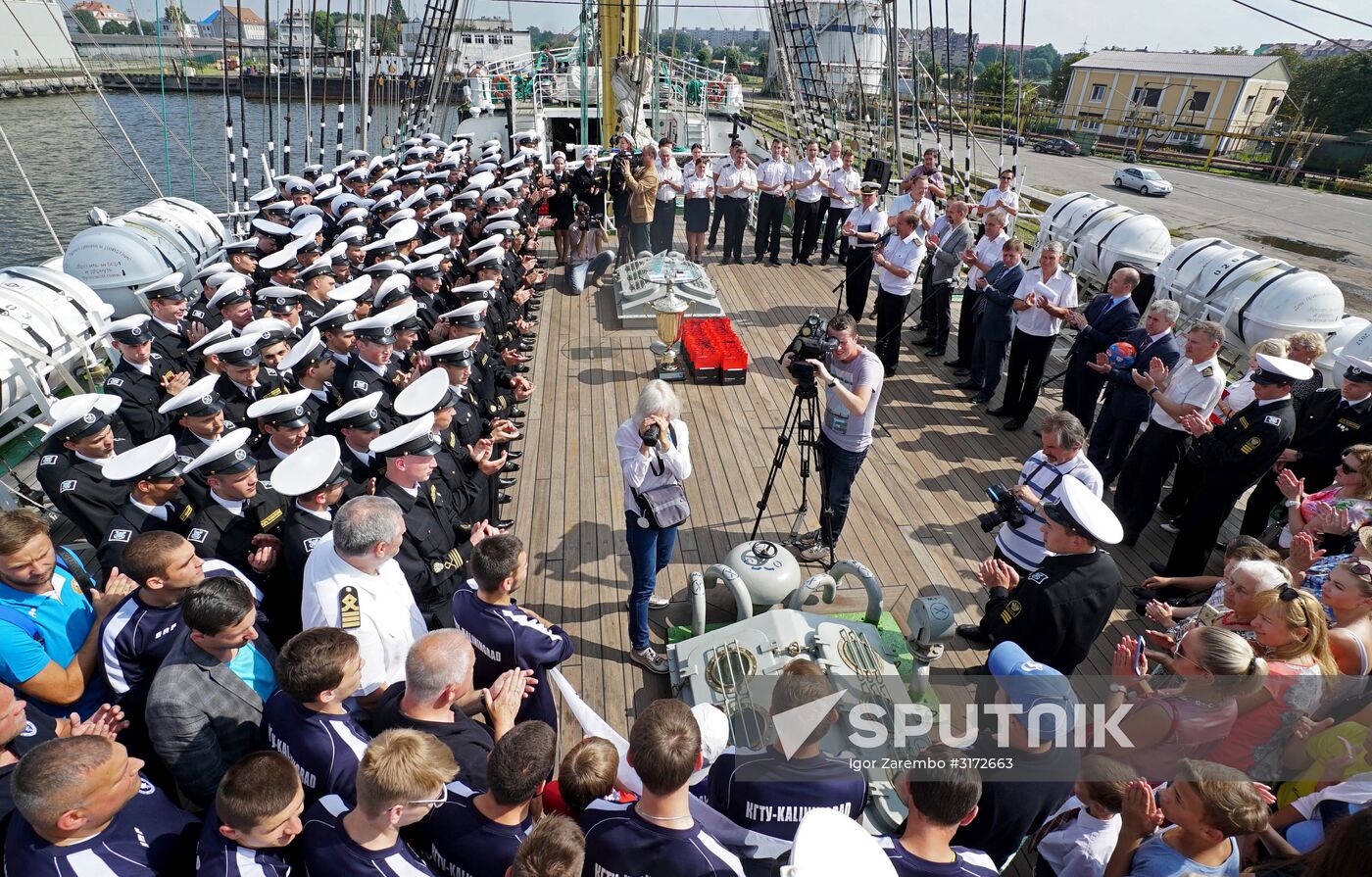 Kruzenshtern training bark arrives at Kaliningrad port