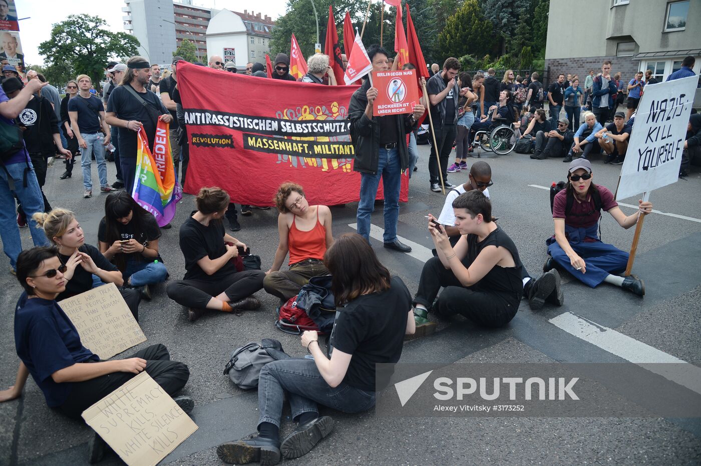 Neo-Nazi rally commemorating death of Rudolf Hess in Berlin