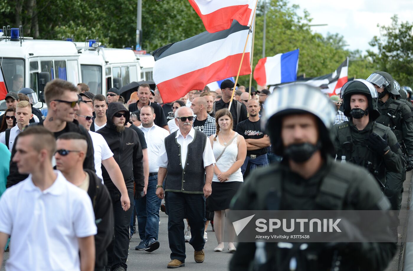 Neo-Nazi rally commemorating death of Rudolf Hess in Berlin