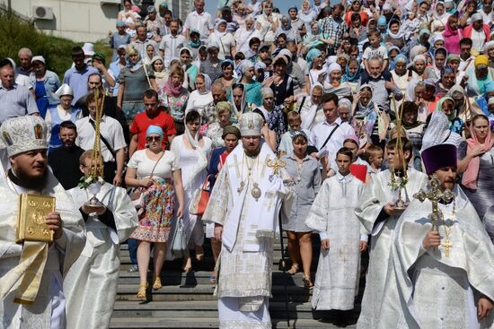 Transfiguration of Jesus festival in Russian cities