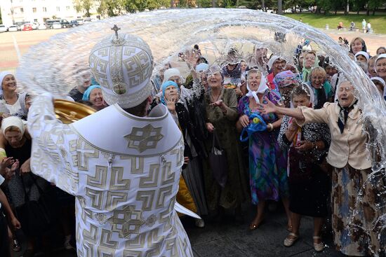 Transfiguration of Jesus festival in Russian cities