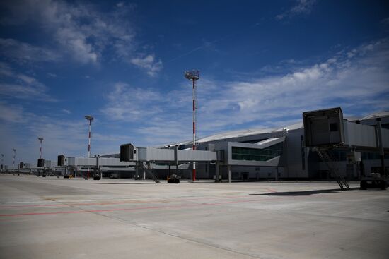 Platov International Airport under construction in Rostov Region