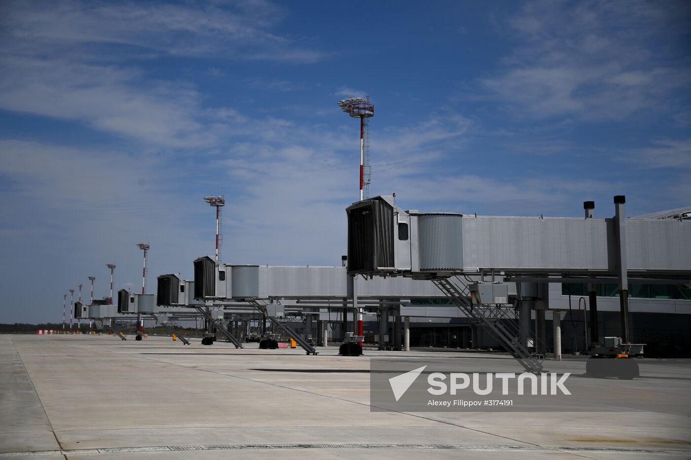 Platov International Airport under construction in Rostov Region