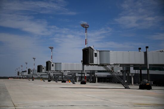 Platov International Airport under construction in Rostov Region