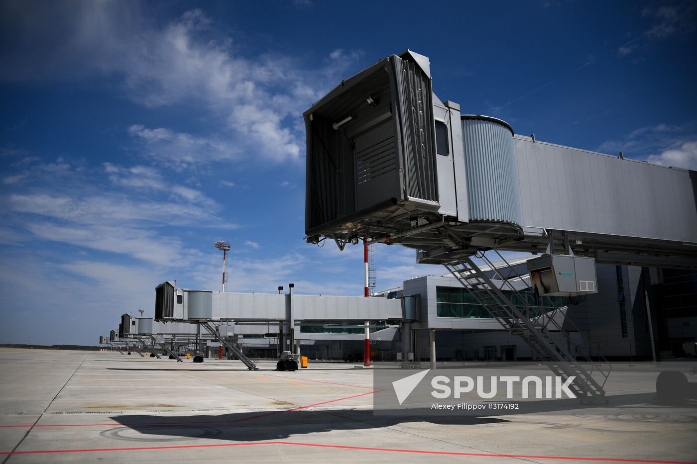 Platov International Airport under construction in Rostov Region