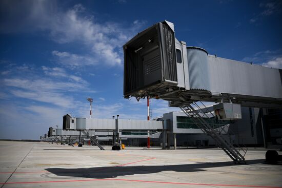 Platov International Airport under construction in Rostov Region