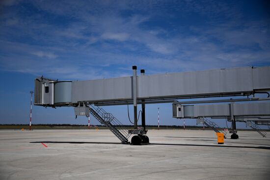 Platov International Airport under construction in Rostov Region
