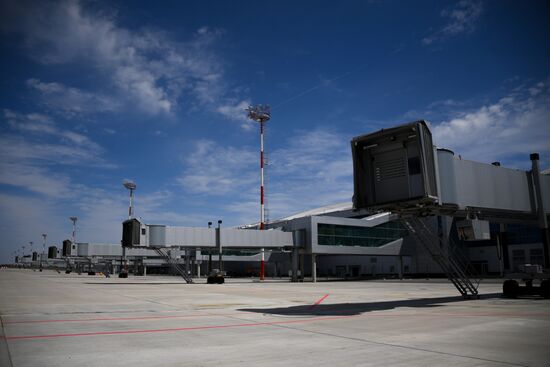 Platov International Airport under construction in Rostov Region
