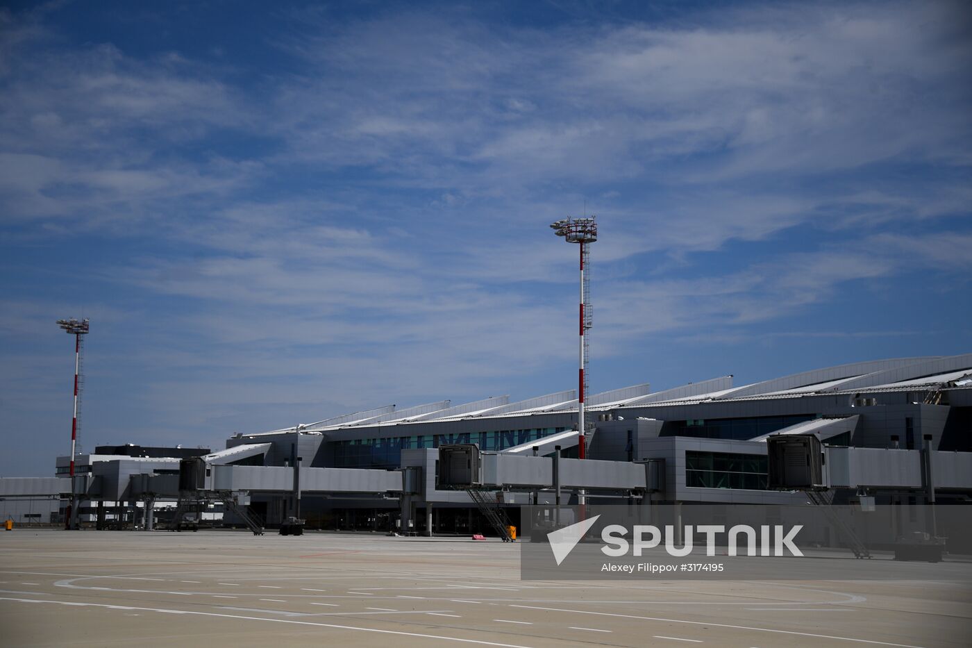 Platov International Airport under construction in Rostov Region