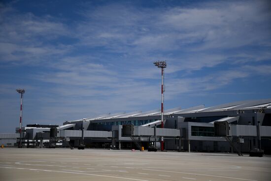 Platov International Airport under construction in Rostov Region