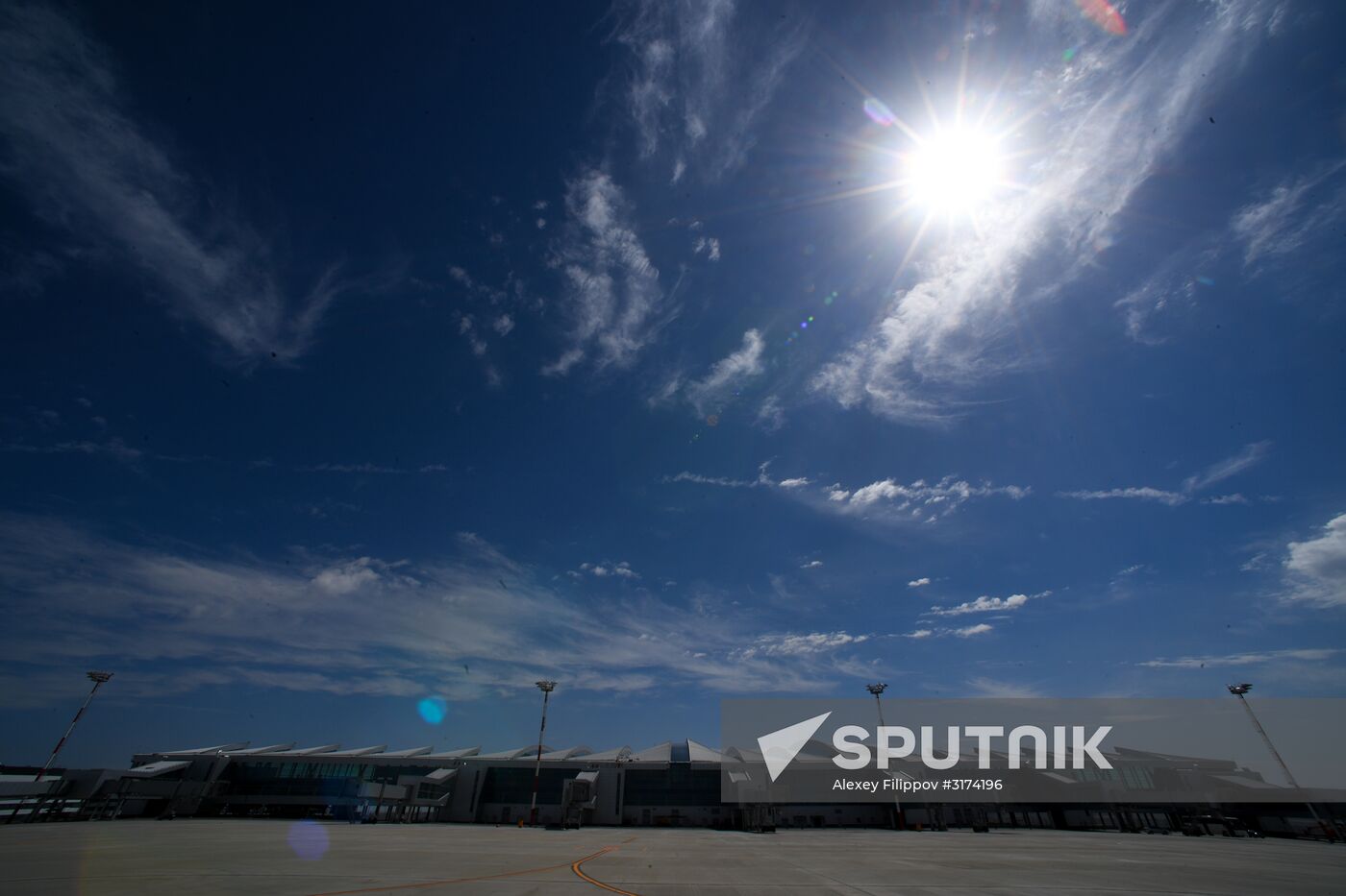 Platov International Airport under construction in Rostov Region