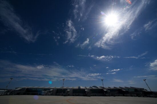 Platov International Airport under construction in Rostov Region