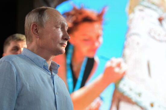 Russian President Vladimir Putin's visit to Crimea