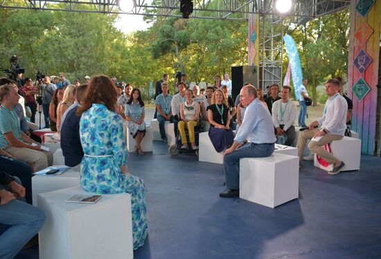 Russian President Vladimir Putin visits Crimea