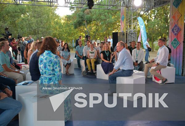 Russian President Vladimir Putin visits Crimea