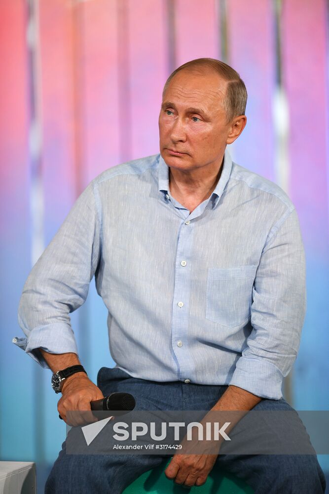 Russian President Vladimir Putin visits Crimea