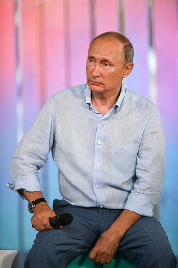 Russian President Vladimir Putin visits Crimea