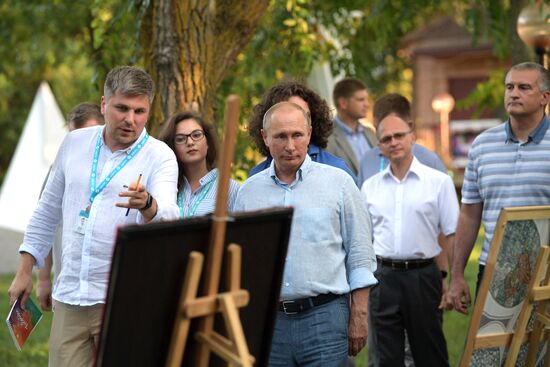 Russian President Vladimir Putin's visit to Crimea