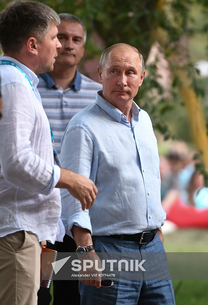 Russian President Vladimir Putin's visit to Crimea