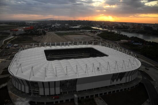 Rostov-on-Don's Rostov Arena football stadium construction site