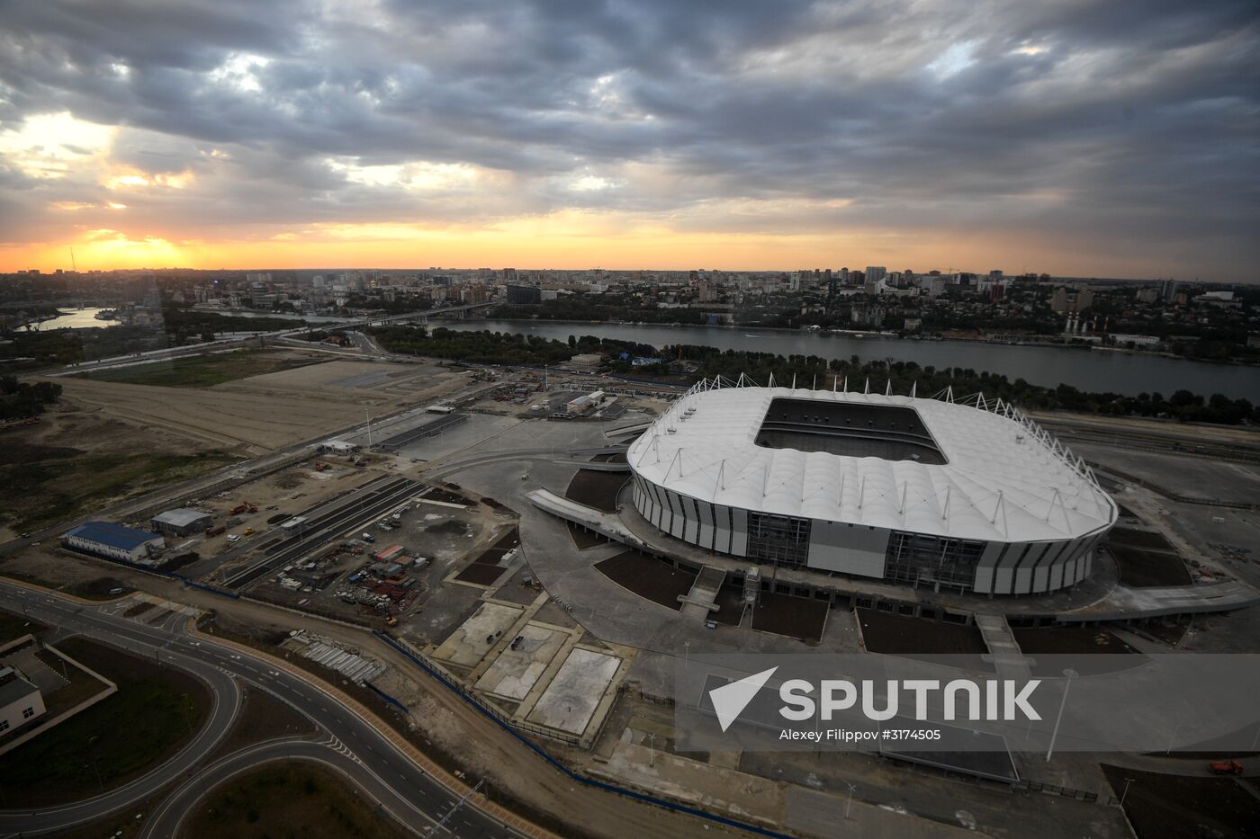 Rostov-on-Don's Rostov Arena football stadium construction site