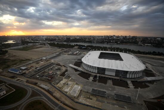 Rostov-on-Don's Rostov Arena football stadium construction site