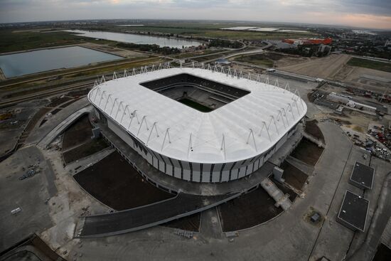 Rostov-on-Don's Rostov Arena football stadium construction site