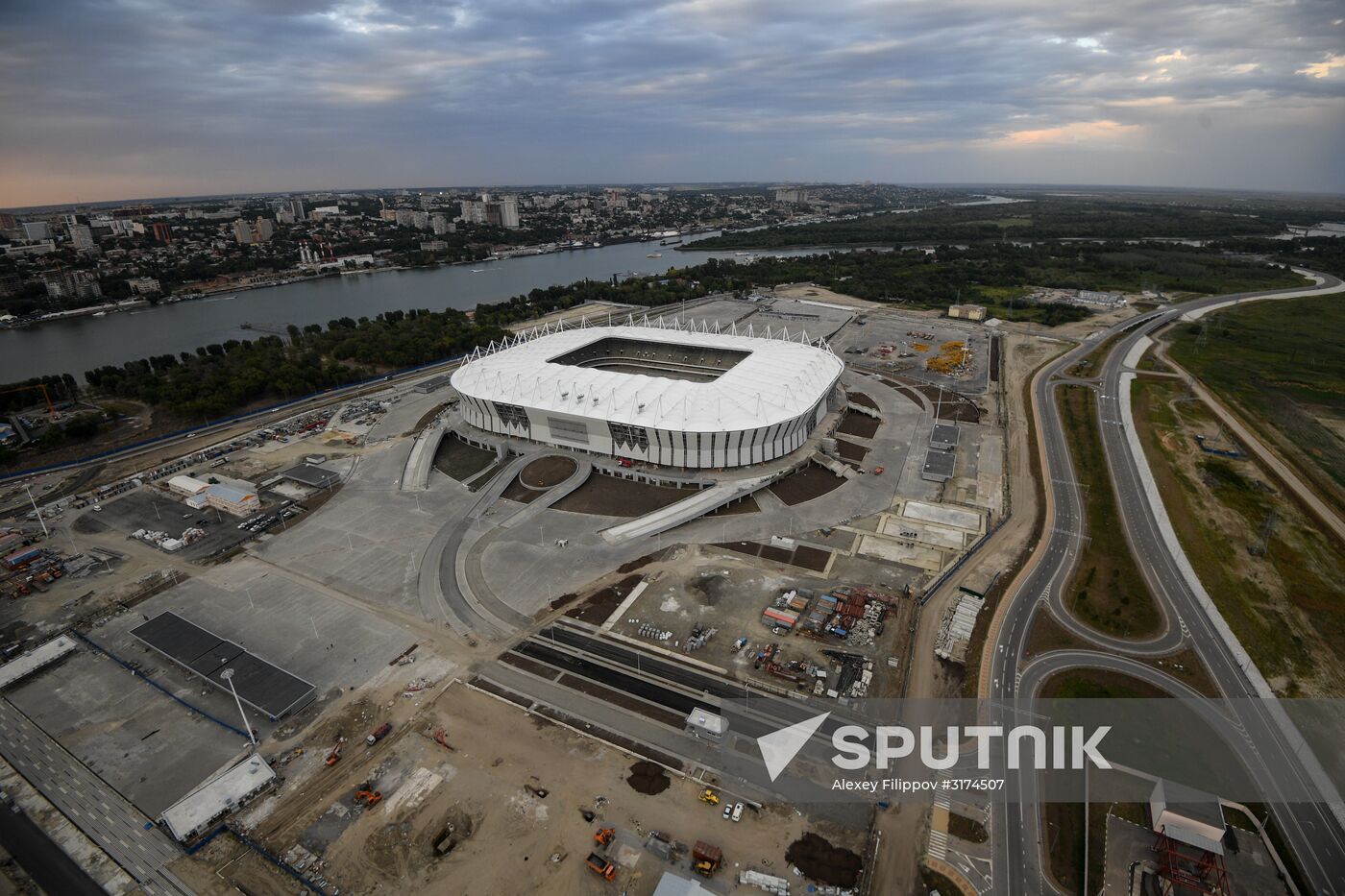 Rostov-on-Don's Rostov Arena football stadium construction site