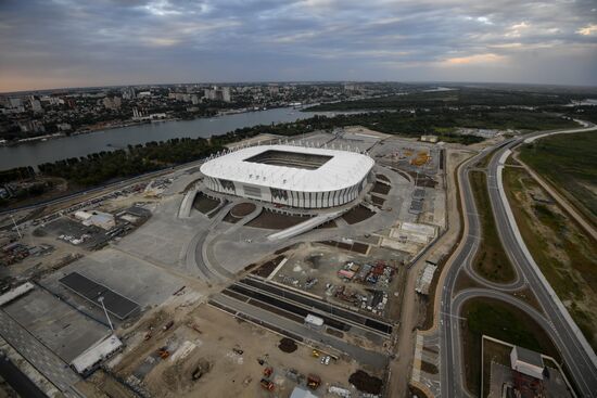 Rostov-on-Don's Rostov Arena football stadium construction site