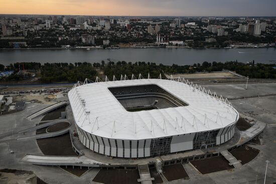 Rostov-on-Don's Rostov Arena football stadium construction site