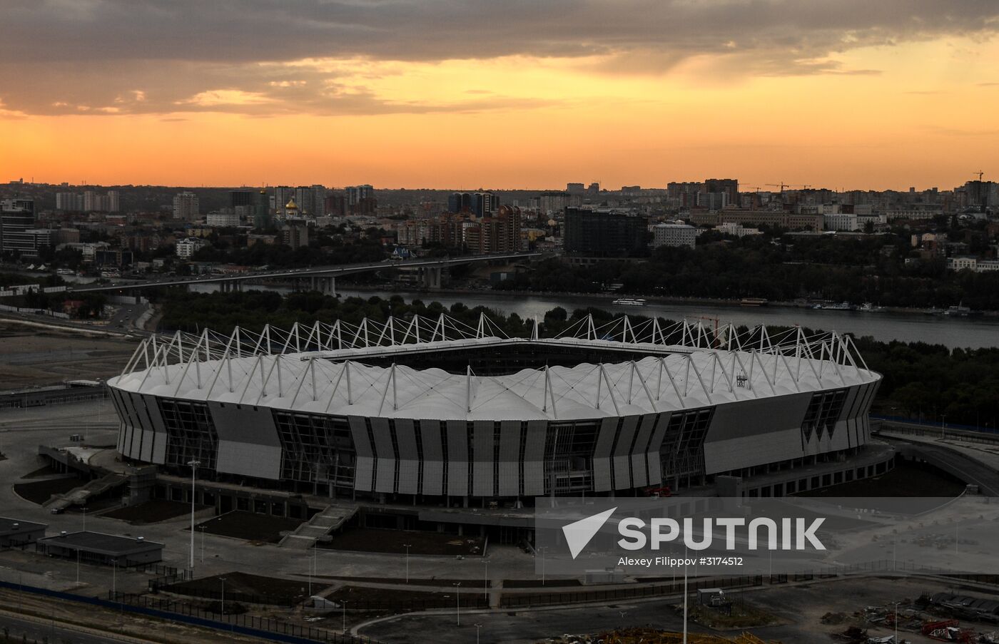 Rostov-on-Don's Rostov Arena football stadium construction site
