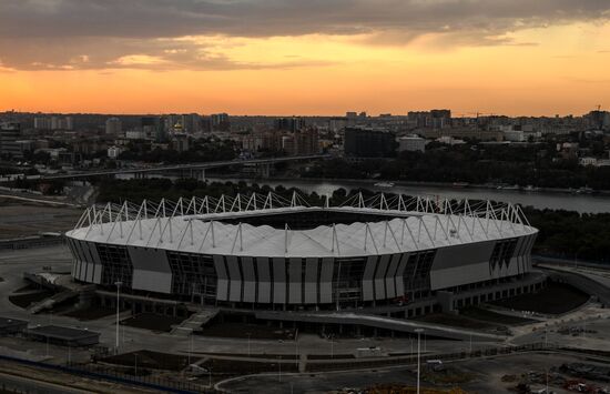 Rostov-on-Don's Rostov Arena football stadium construction site