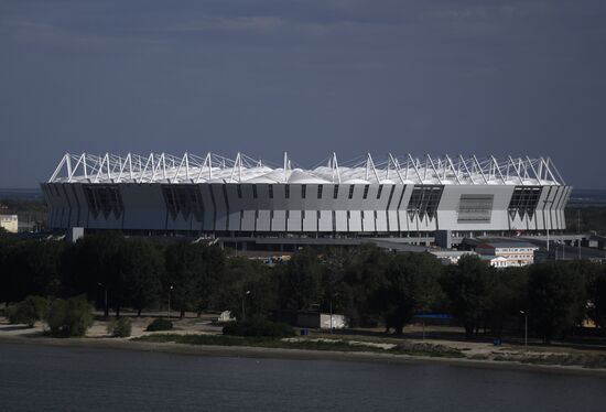 Rostov-on-Don's Rostov Arena football stadium construction site