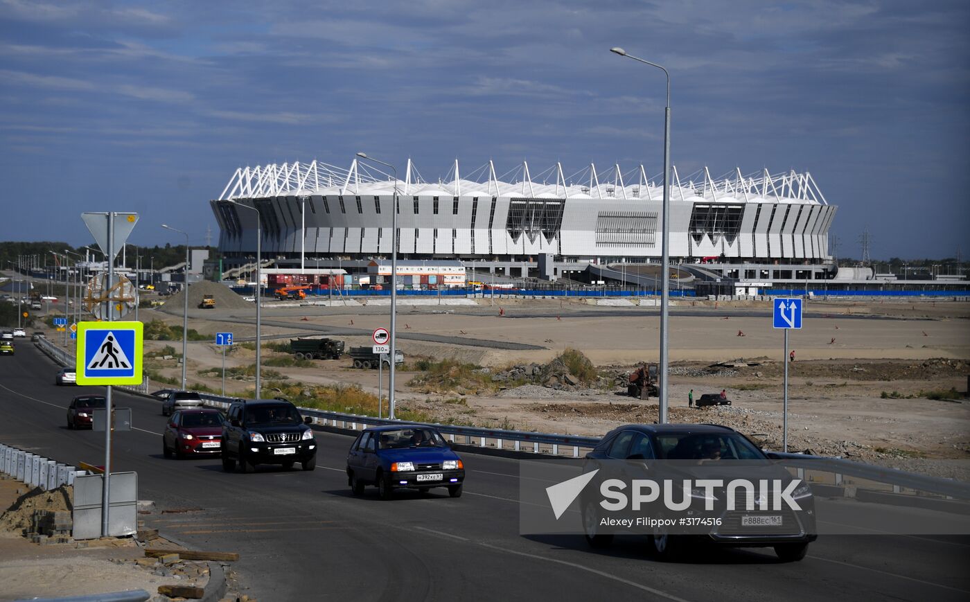 Rostov-on-Don's Rostov Arena football stadium construction site