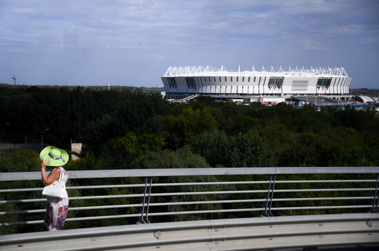 Rostov-on-Don's Rostov Arena football stadium construction site