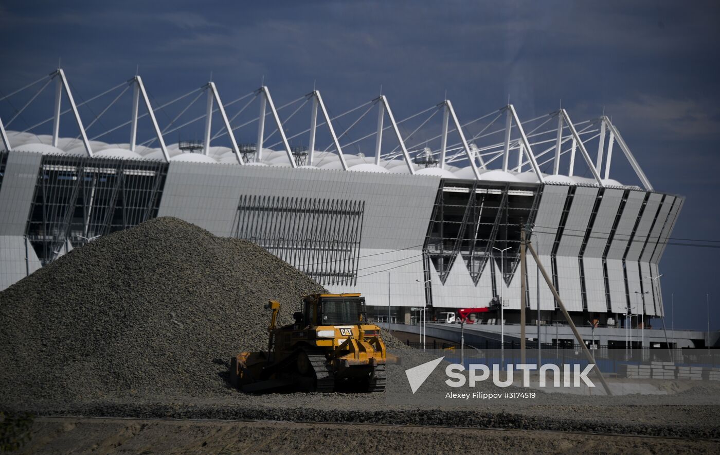 Rostov-on-Don's Rostov Arena football stadium construction site