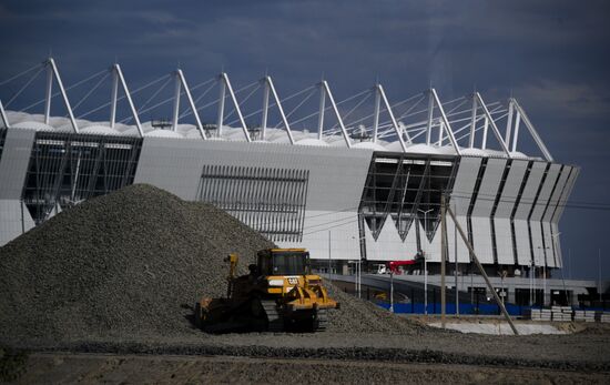 Rostov-on-Don's Rostov Arena football stadium construction site