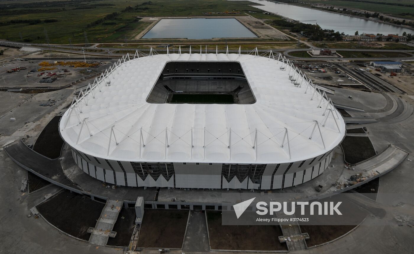 Rostov-on-Don's Rostov Arena football stadium construction site