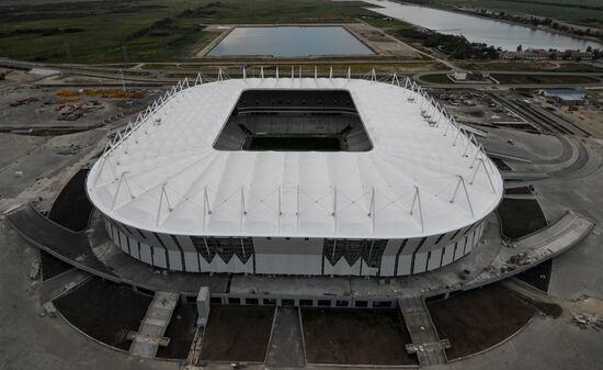 Rostov-on-Don's Rostov Arena football stadium construction site