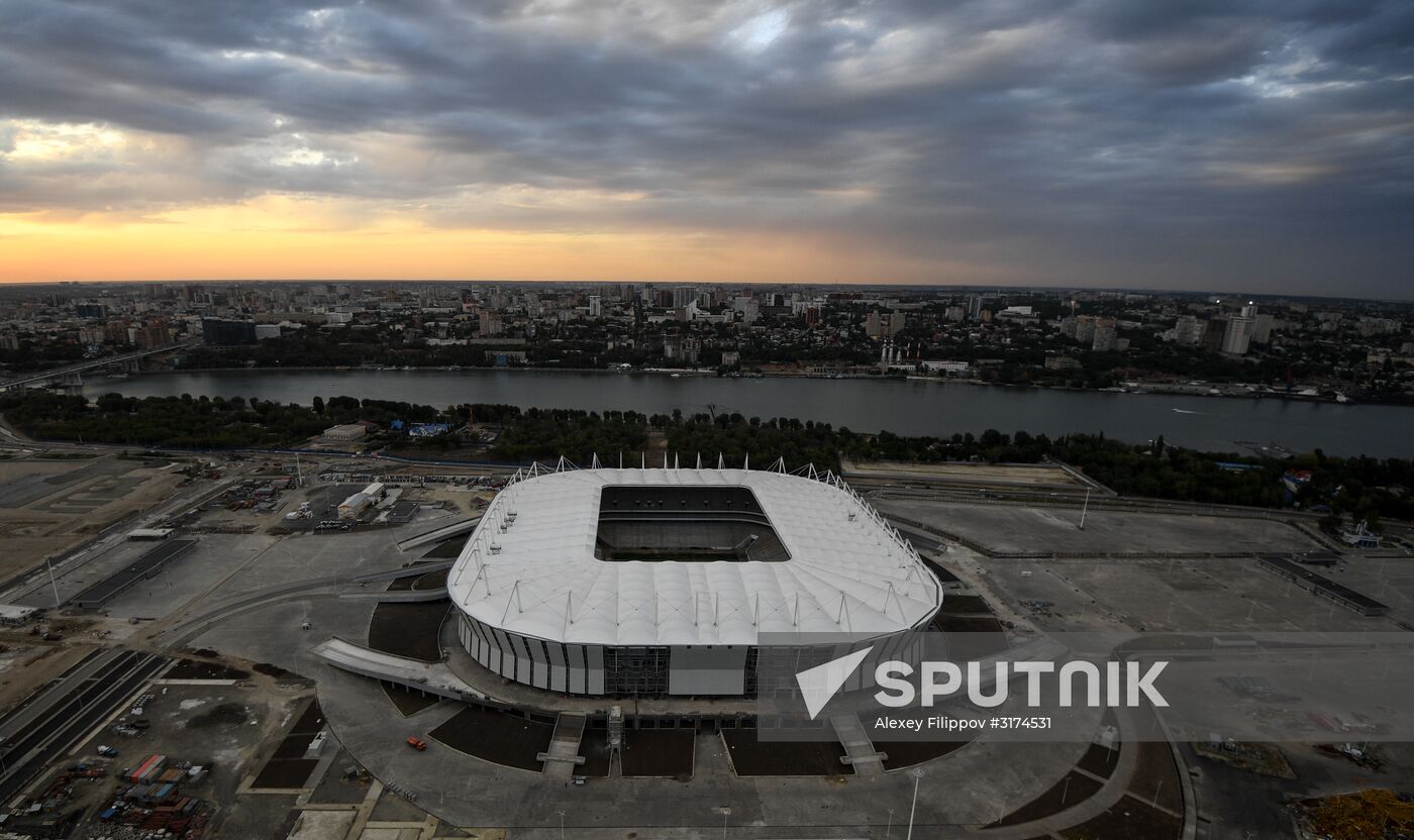 Rostov-on-Don's Rostov Arena football stadium construction site