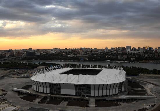 Rostov-on-Don's Rostov Arena football stadium construction site