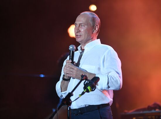 Russian President Vladimir Putin visits Crimea