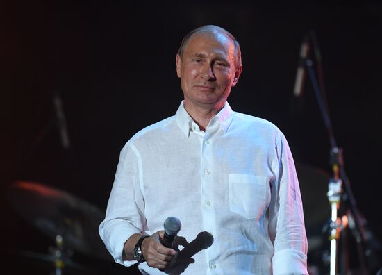 Russian President Vladimir Putin visits Crimea