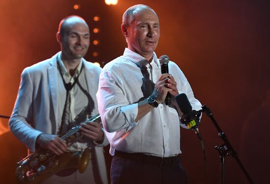 Russian President Vladimir Putin visits Crimea