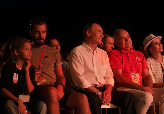 Russian President Vladimir Putin visits Crimea