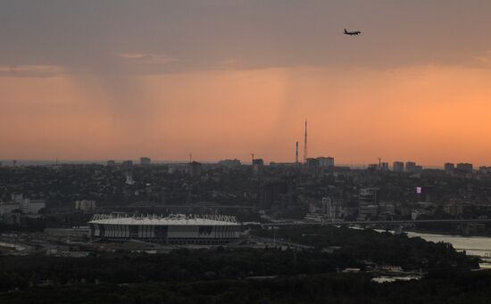 Rostov Arena under construction in Rostov-on-Don