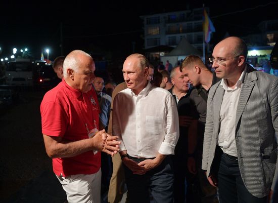Russian President Vladimir Putin visits Crimea