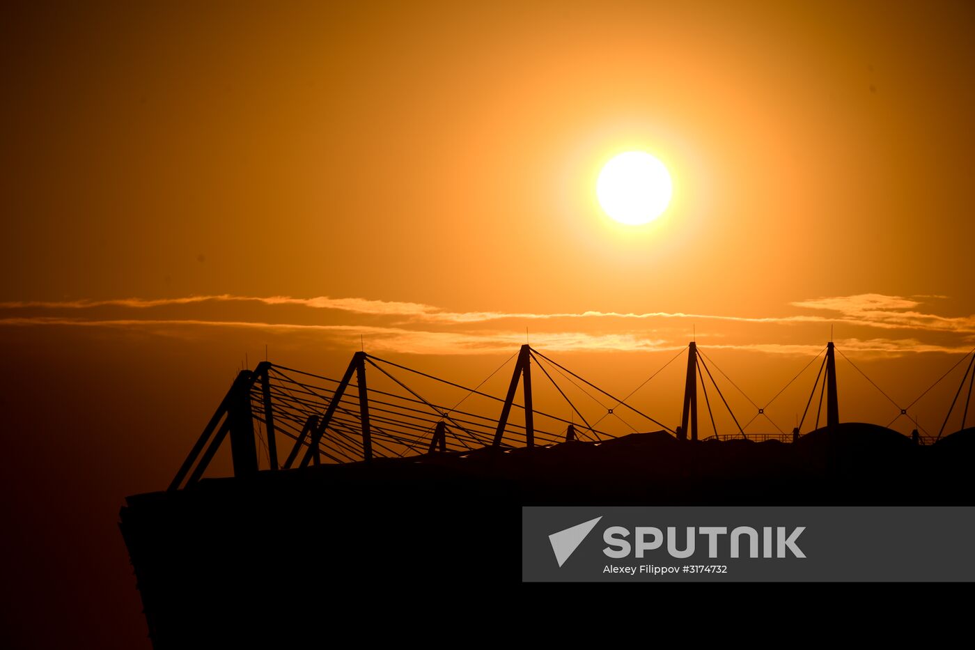 Rostov Arena under construction in Rostov-on-Don